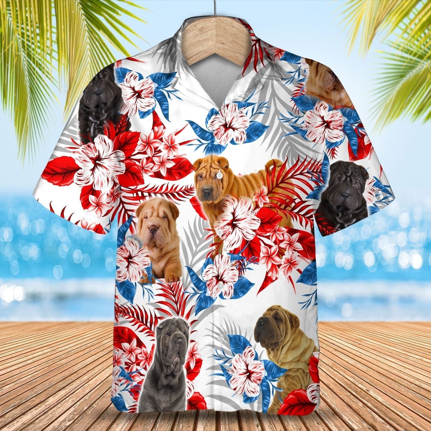 Shar Pei Hawaiian Shirt, Dog Hawaiian Shirts For Travel Summer, Hawaii Aloha Beach Shirt For Dog Lovers HO4919