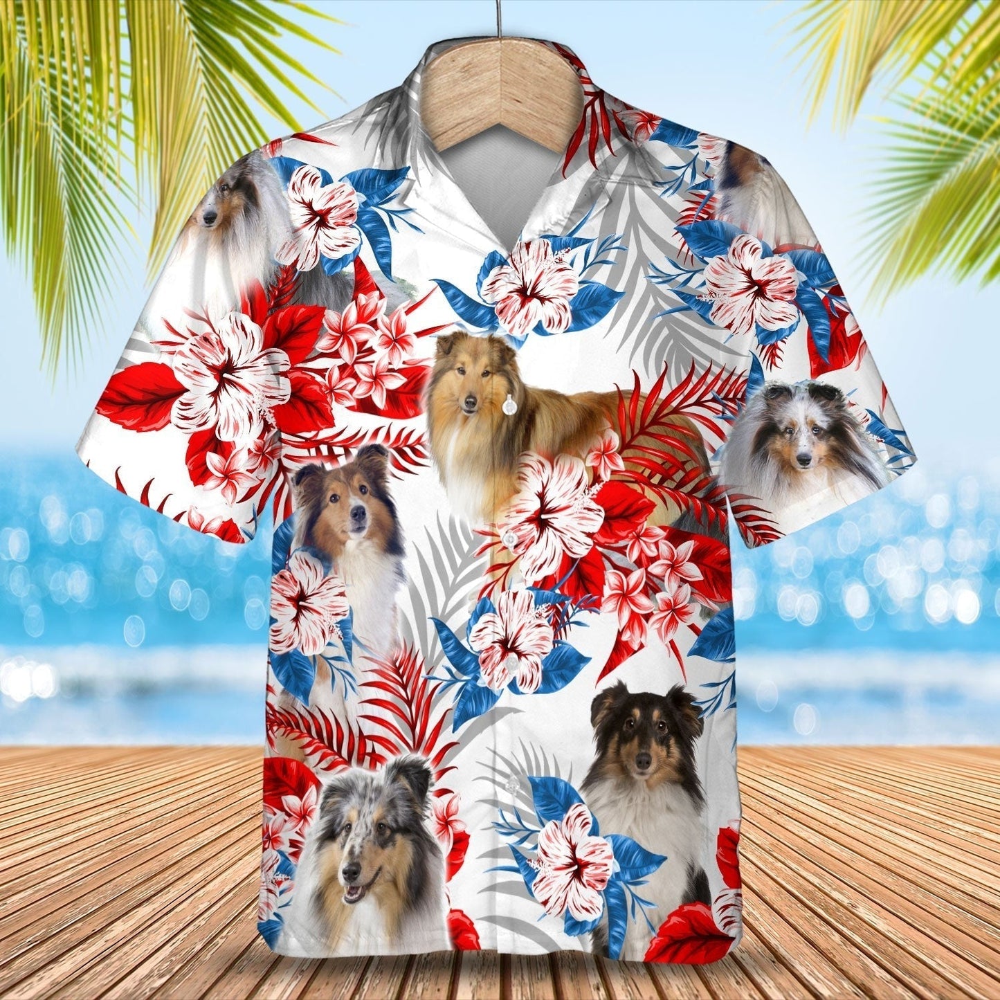 Shetland Sheepdog Hawaiian Shirt, Cool Dog In Aloha Beach Shirt Full Printed, Dog Hawaii Shirt HO4920