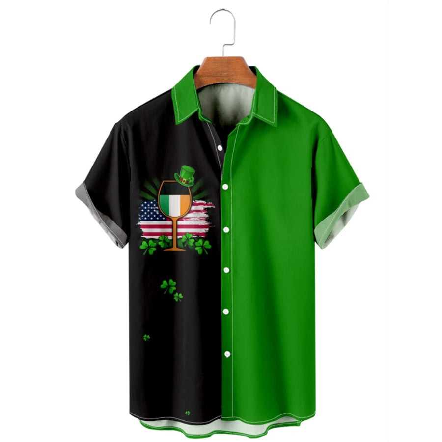 Shenanigans St. Patrick's Day Clover hawaiian shirt, Lucky Patrick's day, Irish hawaiian shirt PO0077