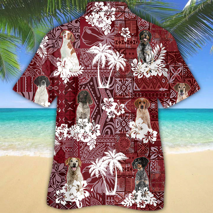 Brittany Spaniel red Hawaiian Shirt, Gift for Dog Lover Shirts, Animal Summer Shirts, Hawaiian Shirt Men HO1273