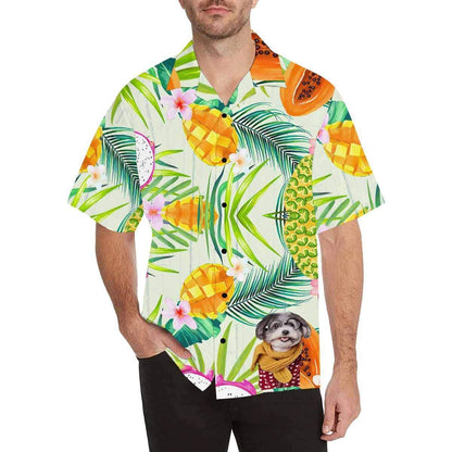 Custom Print Hawaiian Shirt with Face My Pet Design Your Own Unique Gift for Boyfriend/Husband, Gift for Dog Lover HO4340