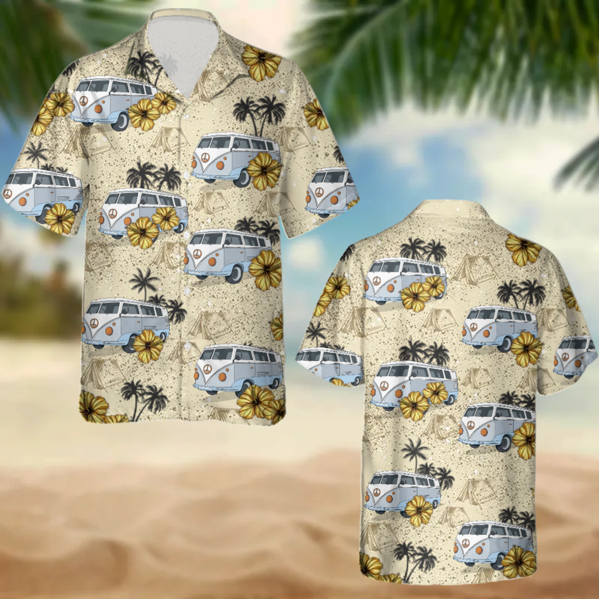 Upload Photo RV Camping Hawaiian Shirt, Idea Shirt for Summer, Camping Hawaiian Shirt for Men, Women HO0335