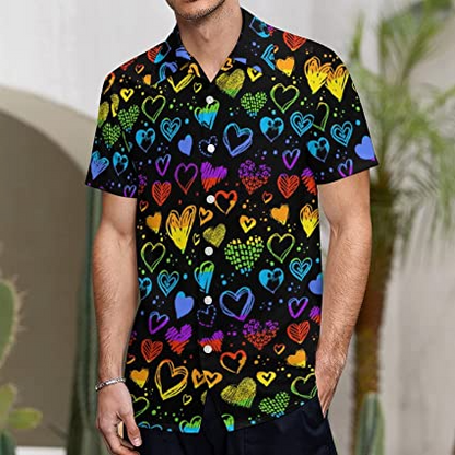Hawaiian Shirt 3D For Pride Month, Rainbow Lgbt Print Summer Hawaiian Shirts Beach Shirts Gift For Lesbian Gaymer HO4643