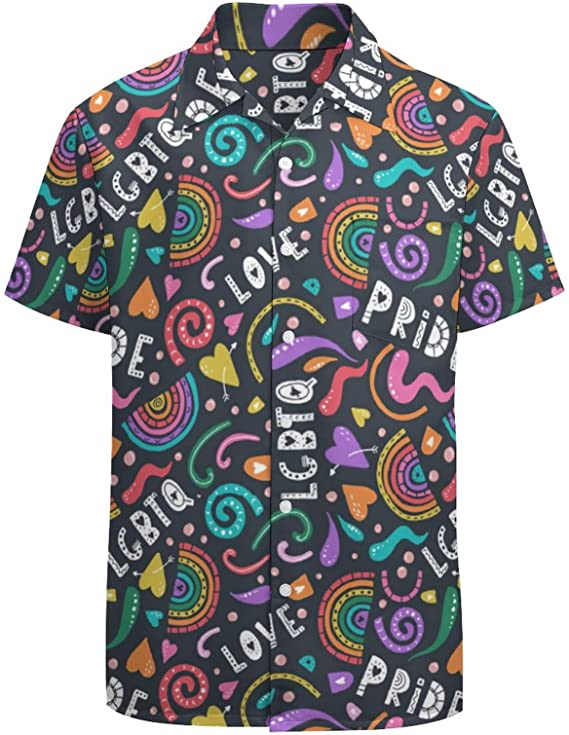 Pride Lgbtq Rainbow Hawaiian Shirt, Love Hawaiian Shirt For Lesbian, Gift For Couple Gay Man, Lesbian Gift HO4512