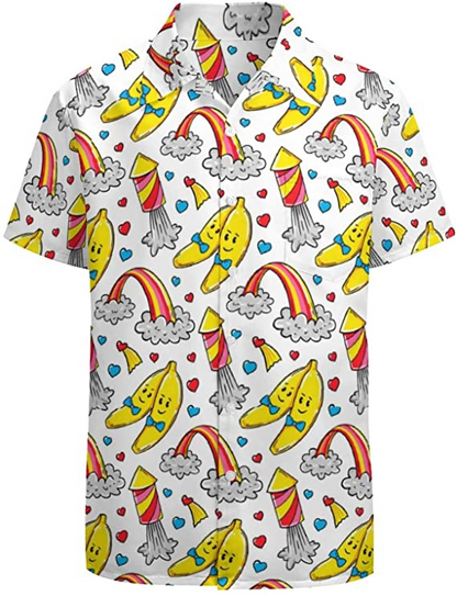 Banana Hawaiian Shirt, Pride Month Rainbow Lgbt Print Summer Hawaiian Shirts Beach Shirts Gift HO4649