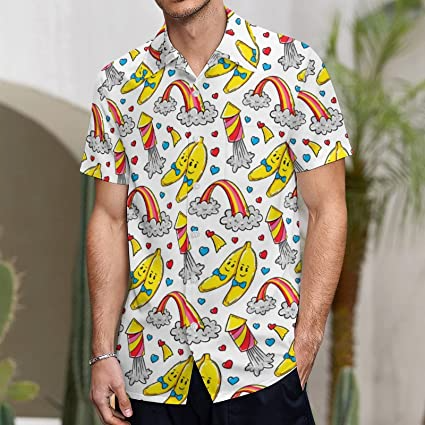 Banana Hawaiian Shirt, Pride Month Rainbow Lgbt Print Summer Hawaiian Shirts Beach Shirts Gift HO4649