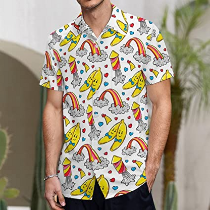 Banana Hawaiian Shirt, Pride Month Rainbow Lgbt Print Summer Hawaiian Shirts Beach Shirts Gift HO4649