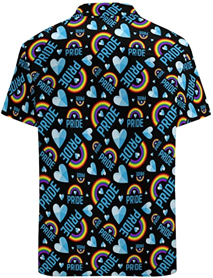 Gay Pride Hawaiian Shirt, Rainbow Hawaiian Shirt, Rainbow Pride Clothing For Lesbian, Gay Man, Lgbt Gift HO4522