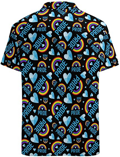 Gay Pride Hawaiian Shirt, Rainbow Hawaiian Shirt, Rainbow Pride Clothing For Lesbian, Gay Man, Lgbt Gift HO4522