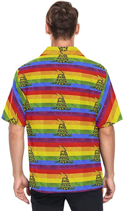 Gay Pride Hawaiian Shirt, Don't Treat On Me, Hawaiian Shirts Gay, Hawaii Shirts For Women HO4626