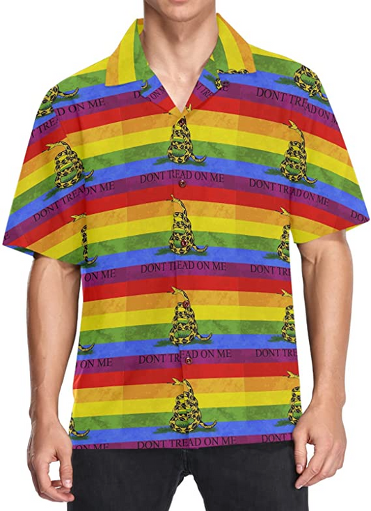 Gay Pride Hawaiian Shirt, Don't Treat On Me, Hawaiian Shirts Gay, Hawaii Shirts For Women HO4626