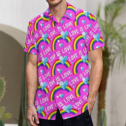 Love Is Love Pride Hawaii Shirts For Gay Man, Lesbian Love Hawaiian Shirt, Gift For Lgbtq Pride Month HO4648
