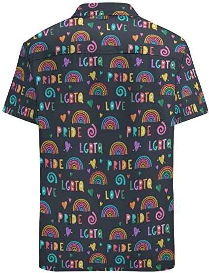 Rainbow Lgbt Print Summer Hawaiian Shirts Beach Shirts Gift, Lesbian Love Gifts, Love Is Love Rainbow Hawaii Shirt HO4633