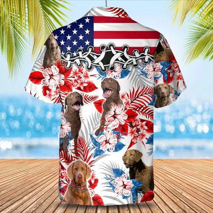 Chesapeake Bay Retriever Hawaiian Shirt - Gift for Summer, Summer aloha shirt, Hawaiian shirt for Men and women HO0644