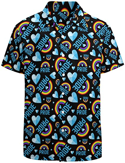 Gay Pride Hawaiian Shirt, Rainbow Hawaiian Shirt, Rainbow Pride Clothing For Lesbian, Gay Man, Lgbt Gift HO4522