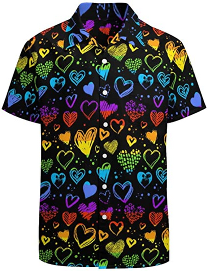 Hawaiian Shirt 3D For Pride Month, Rainbow Lgbt Print Summer Hawaiian Shirts Beach Shirts Gift For Lesbian Gaymer HO4643