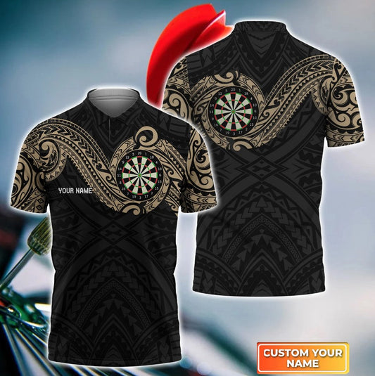 Lasfour Dart Personalized Name Maori Tattoo 3D Shirt DMA0394