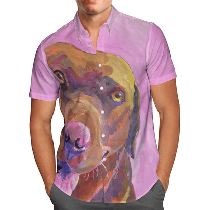 Labrador Retrievers Dog Aloha Hawaiian Shirt Colorful Short Sleeve Summer Beach Casual Shirt For Men And Women HO2378