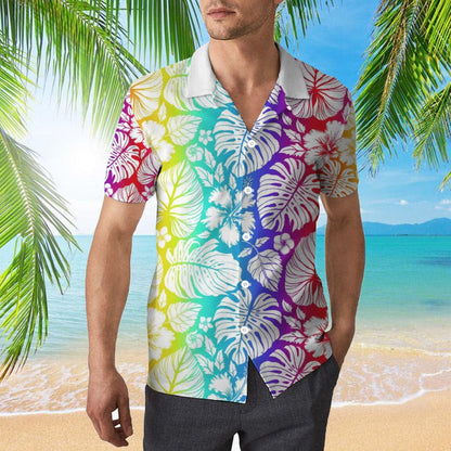 Lgbt Pride Hawaiian Shirts For Gaymer And Lesbian Couple, Pride Hawaiian Gifts, Pineapple Pride Hawaiian Shirt For Lgbtq HO4499