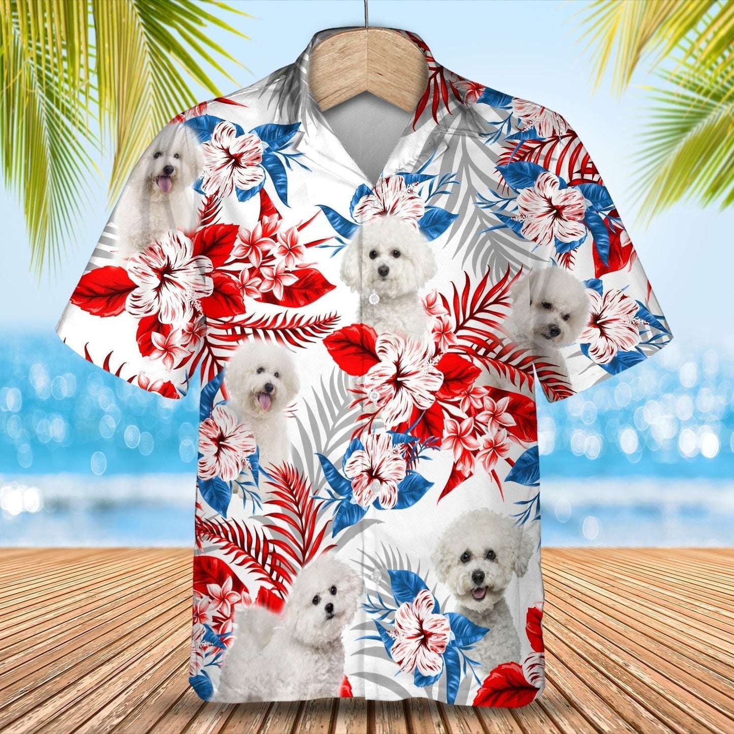 Bichon Frise Hawaiian Shirts, Dog Hawaiian Shirt Gift For Friends, Dog Lovers Gifts HO4933