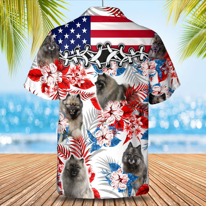 Keeshond Hawaiian Shirt - Summer aloha shirt, Hawaiian shirt for Men and women HO0704