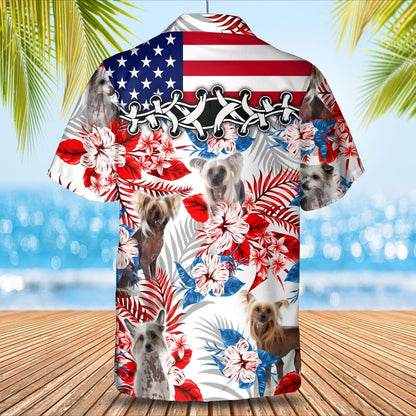 Chinese Crested Hawaiian Shirt - Gift for Summer, Summer aloha shirt, Hawaiian shirt for Men and women HO0655