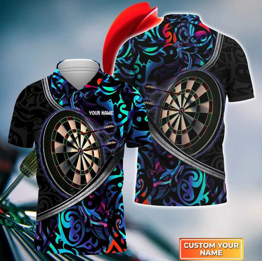 Lasfour Dart Personalized Name Tattoo Color Darts 3D Shirt DMA0381