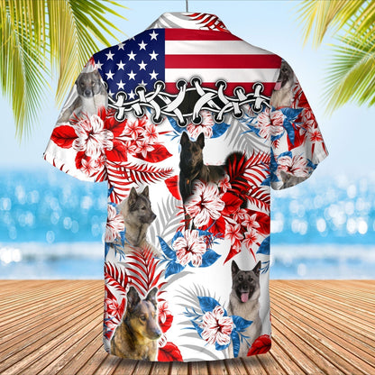 Norwegian Elkhound Hawaiian Shirt - Summer aloha shirt, Hawaiian shirt for Men and women HO0708
