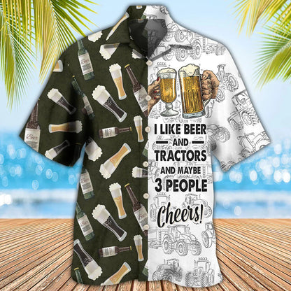 Beer Hawaiian Shirts I Like Beer And Trators And Maybe 3 People Hawaiian Shirt Lasfour HO5332
