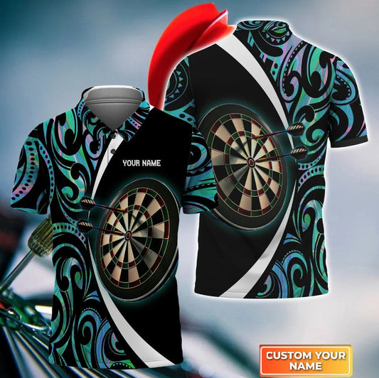 Lasfour Dart Personalized Name Blue Tattoo Darts 3D Shirt DMA0380