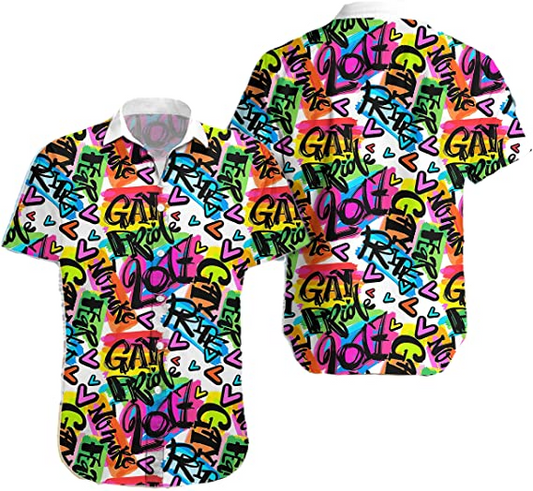 Gay Pride Hawaiian Shirt, Gift For Gaymer Man, Pride Gay Hawaii T Shirt, Gift To Gay Man, Lgbt Month Gift HO4652