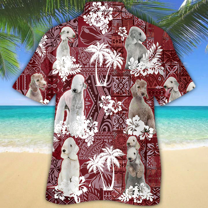Bedlington Terrier Red Hawaiian Shirt, Hawaiian shirt For men, Women, Aloha Shirt For Summer HO1313
