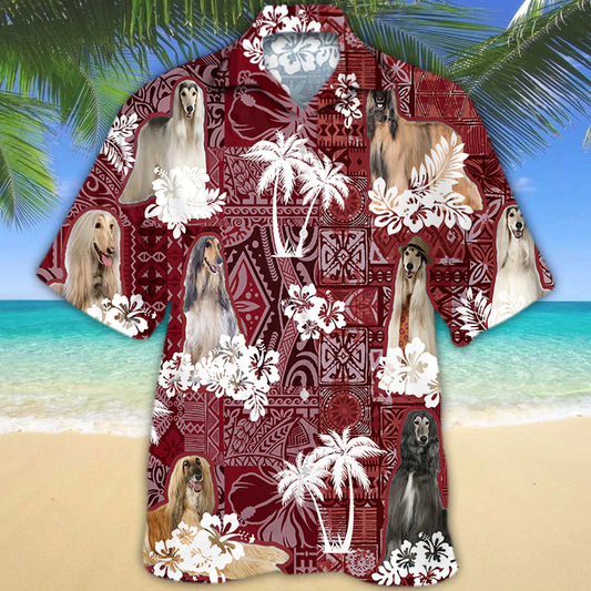 Afghan Hound Hawaiian Shirt For Men, Tropical Shirts, Gift For Him, Funny Hawaiian Shirts HO1301