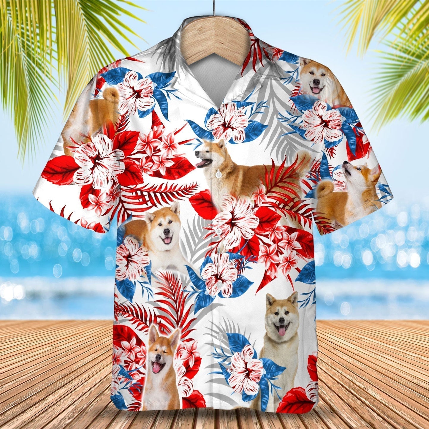 Akita Hawaiian Shirt - Summer aloha shirt, Hawaiian shirt for Men and women HO0697