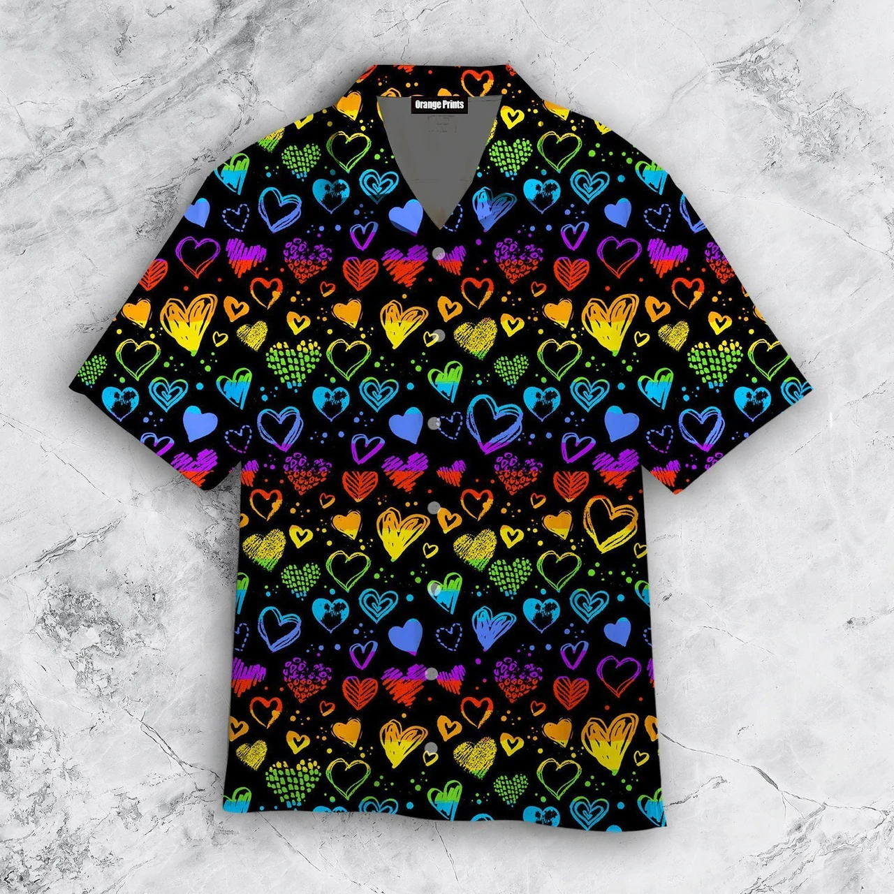 Rainbow Heart Lgbt Hawaiian Shirt, Amazing Lgbt Hawaiian Shirt, Hawaiian Pride, Gift For Gaymer HO4505