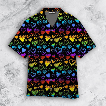 Leopard Skin With Rainbow Color Lgbt Hawaiian Shirt, Rainbow Shirt, Pride Shirt, LGBT Shirt HO1445