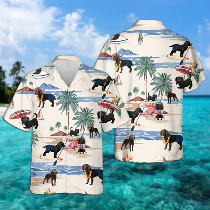 American Water Spaniel Summer Beach Hawaiian Shirt, Hawaiian Shirts for Men, Hawaiian Shirts for Men, Aloha Beach Shirt HO0982