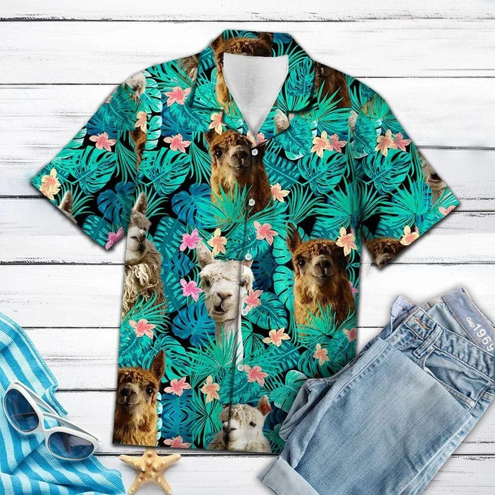 Animal Species Llama Tropical Jungle Hawaiian Shirt HO1713