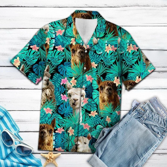 Animal Species Llama Tropical Jungle Hawaiian Shirt HO1713