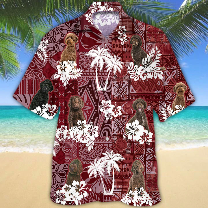 Australian Labradoodle Red Hawaiian Shirt, Hawaiian shirt For men, Women, Aloha Shirt For Summer HO1309