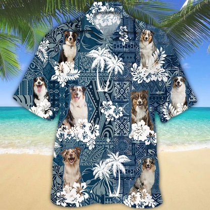 Australian Shepherd Hawaiian Shirt, Dog Hawaiian Shirt Men women, Short Sleeve Hawaiian Aloha Shirt HO2420