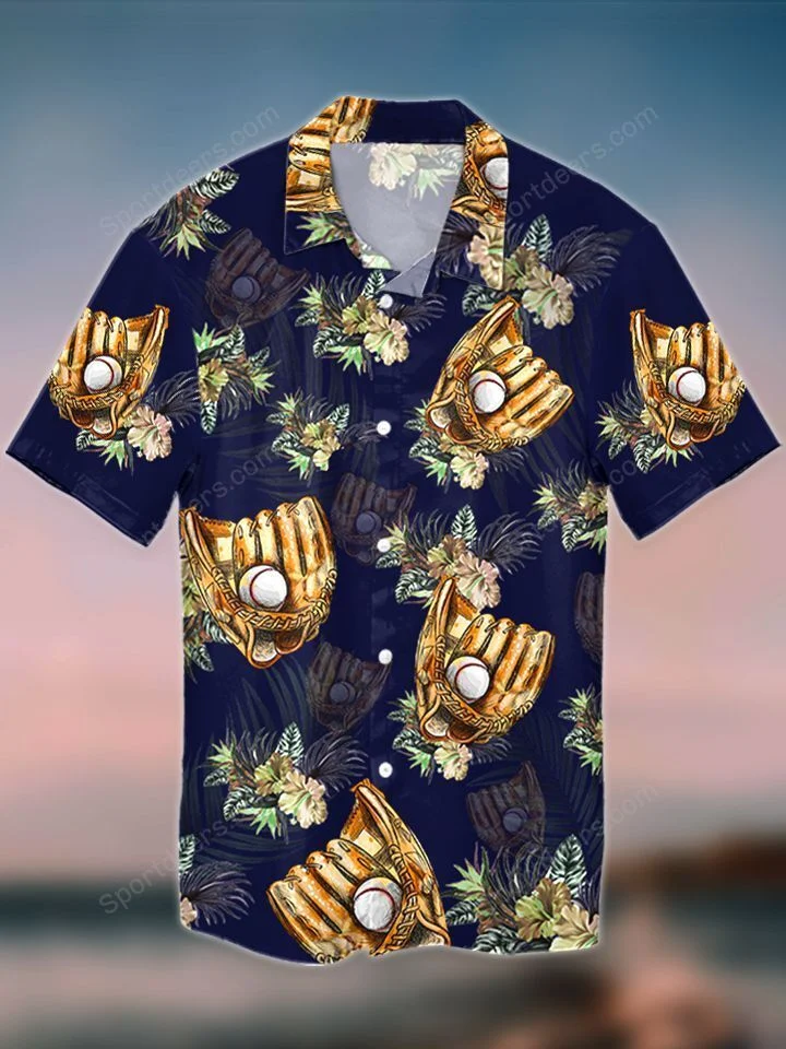 Baseball Catcher Tropical Hawaiian Shirt, Summer gift, Hawaiian Shirts for Men, Aloha Beach Shirt HO1006
