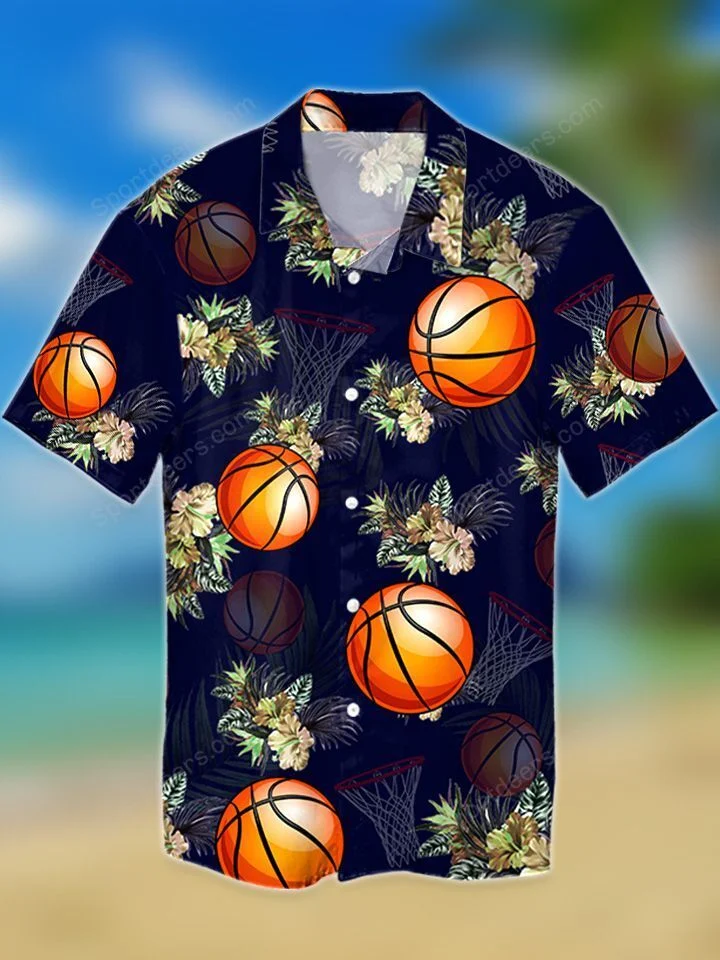 Basketball - Basketball Tropical Hawaiian Shirt, Summer gift, Hawaiian Shirts for Men, Aloha Beach Shirt HO1005