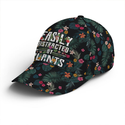 Easily Distracted By Plants Tropical Style Baseball Cap Lasfour CO0923