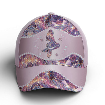 Purple Metallic Style Mermaid Baseball Cap Lasfour CO0749