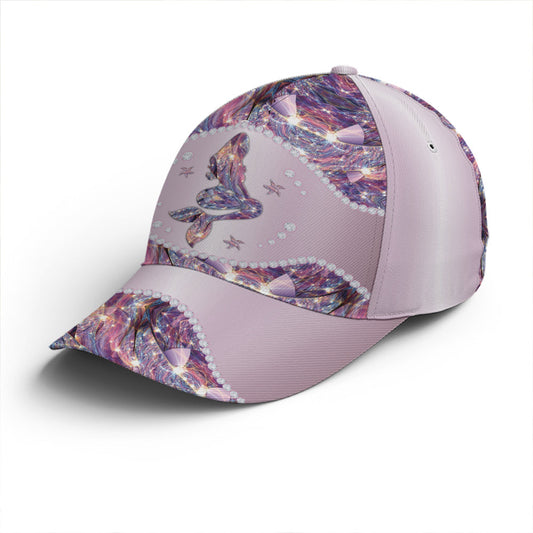 Purple Metallic Style Mermaid Baseball Cap Lasfour CO0749