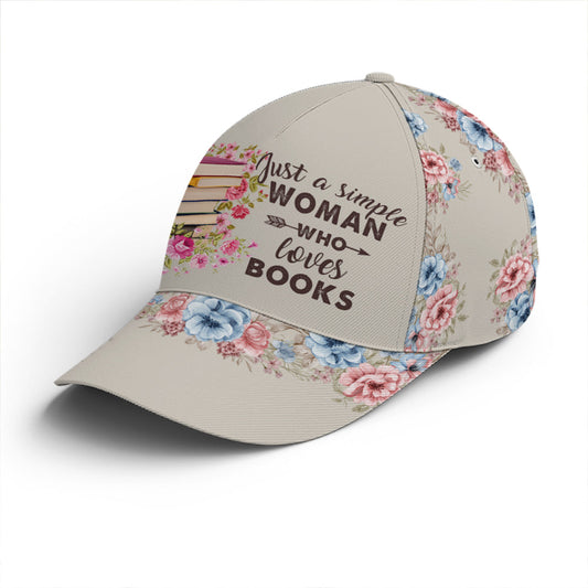 Just A Girl Love Books Classic Floral Baseball Cap Lasfour CO0911