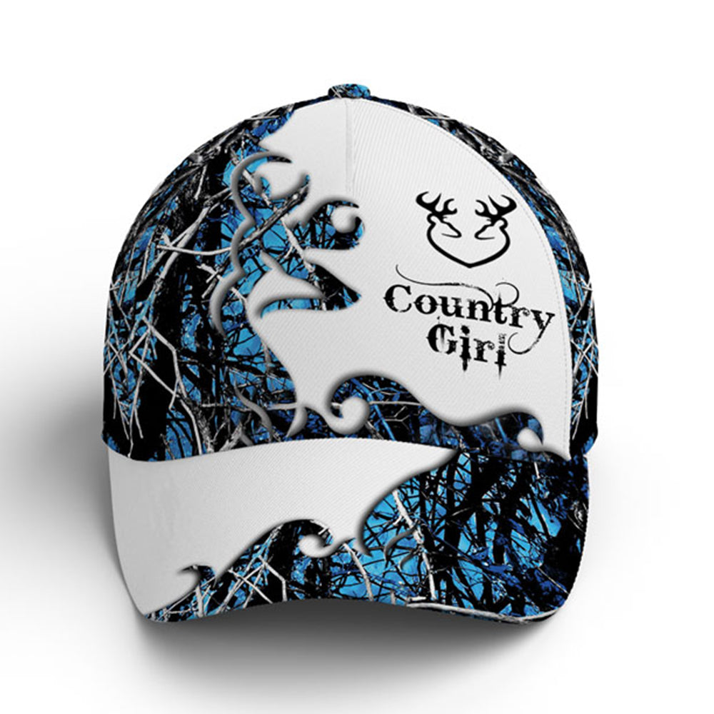 Blue Camouflaged Deer Pattern Baseball Cap Lasfour CO0951