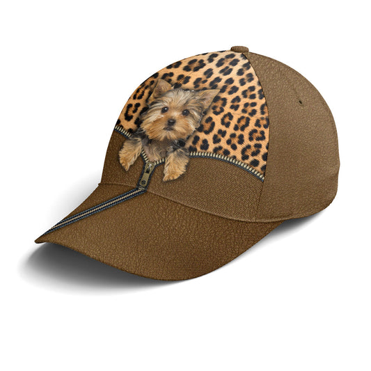 Yorkshire Dog Leopard Leather Style Baseball Cap Lasfour CO0700