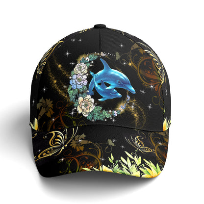 Dolphin And Flowers Baseball Cap Lasfour CO0740